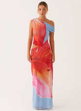 Santa Monica Maxi Dress - Blue Floral